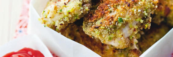 Recette des nuggets maison, chapelure pistache-noisette