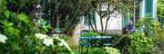 Café conférence dans le jardin et la maison de Balzac