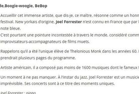 INFO Joel Forrester Solo – Stride,Boogie-woogie, BeBop